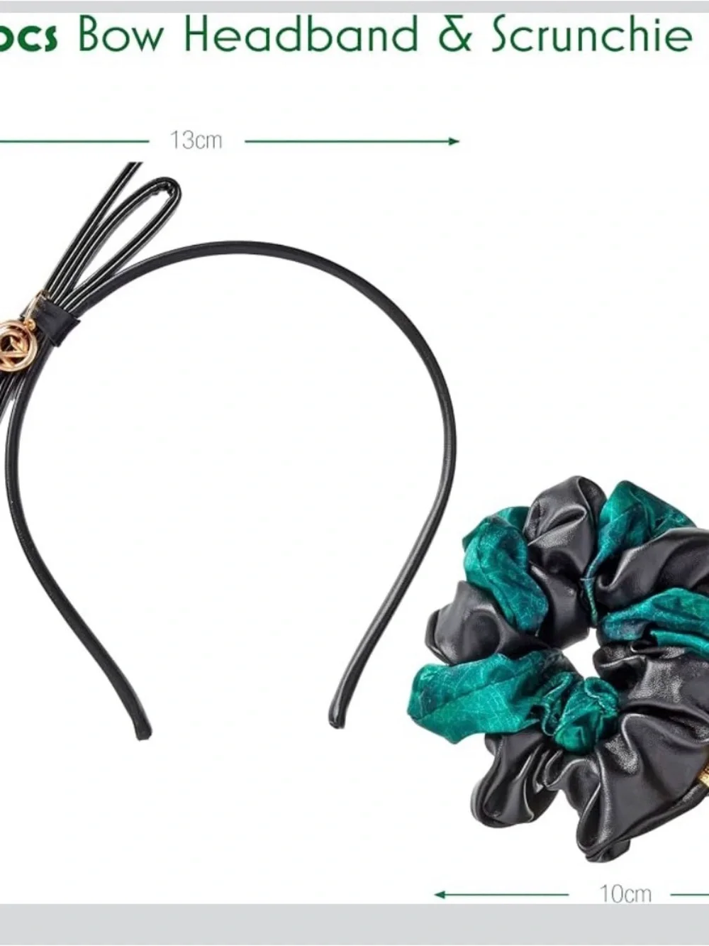 Conair Wicked Bow Headband & Twist scrunchie set - hair accessories 2 pk